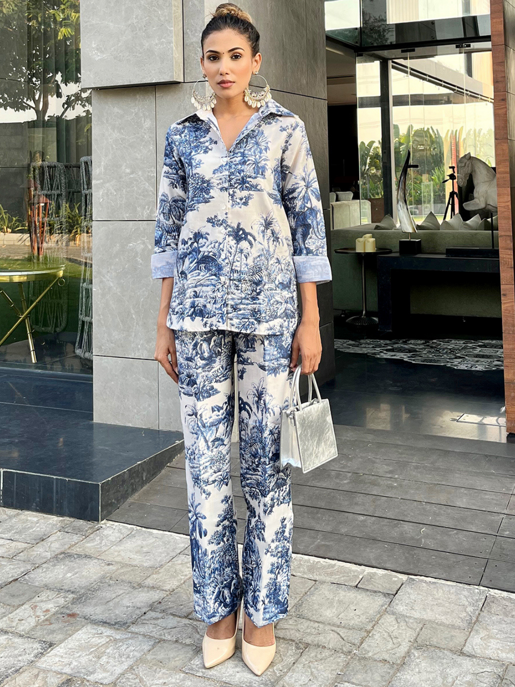 Printed Linen 2 Piece Co-ord Set