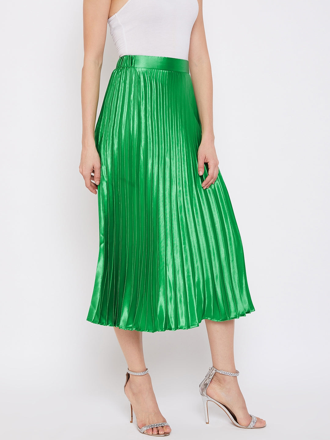 Pleated Midi Skirt