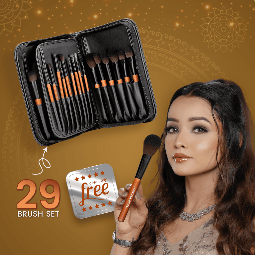 Wedding Makeup Kit with Free 29 Brush Set