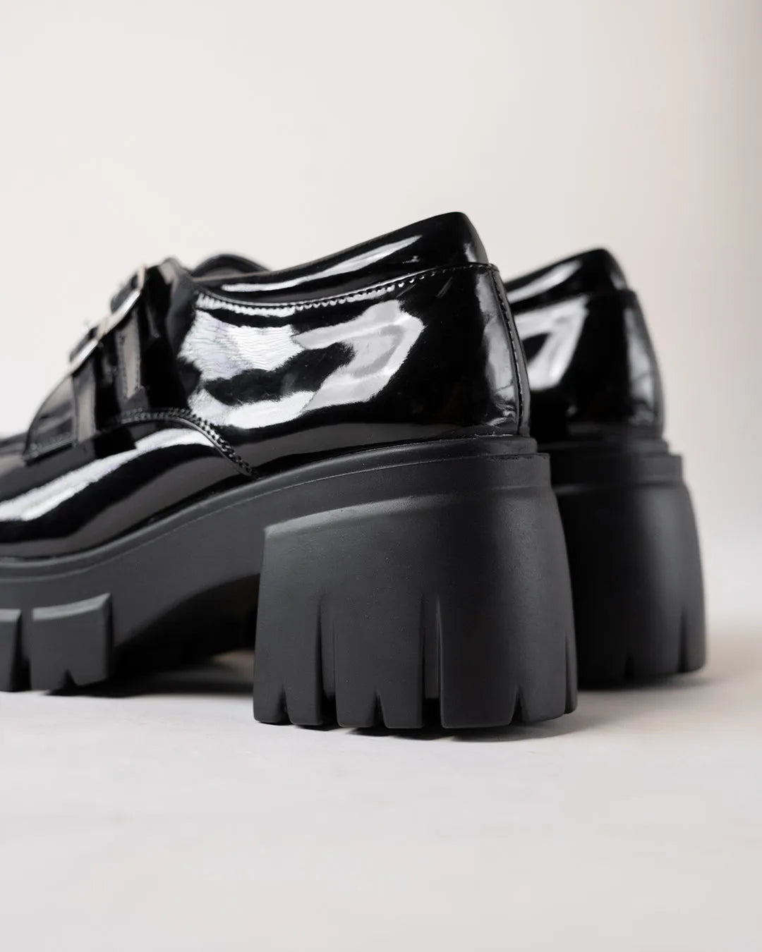 Vintage Style Chunky Black Oxfords