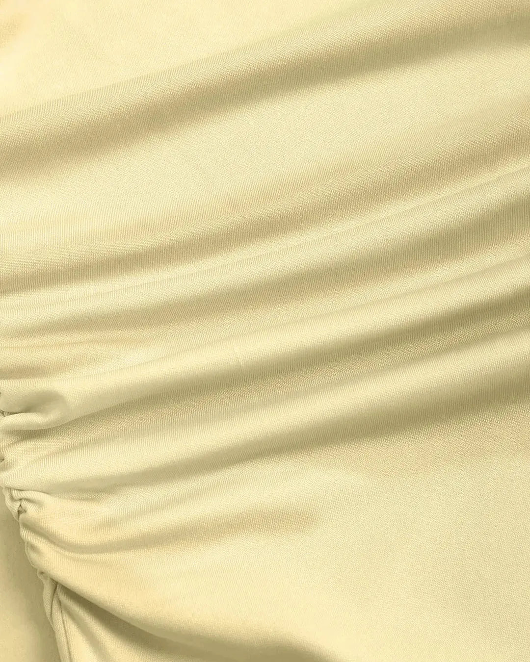 Ruched Waist Cap Sleeve Bodycon Midi Dress in Vanilla