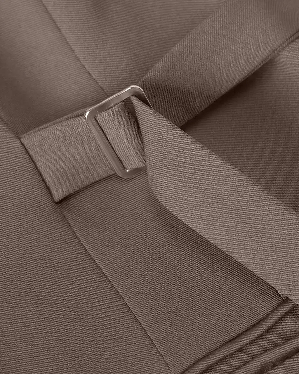 Long Sleeve Blazer Style Waistcoat in Cappuccino