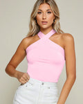 Prism Pink Halter Neck Top for Women