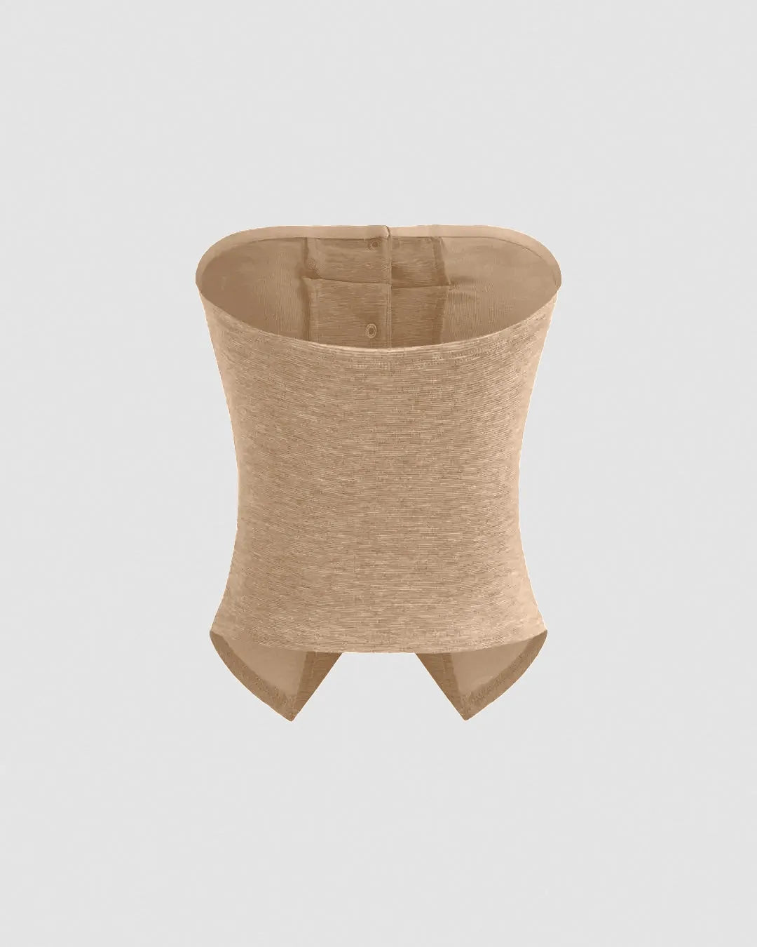 Solid Button Sleeveless Top With Solid Wide Leg Trousers In Tanin Brown
