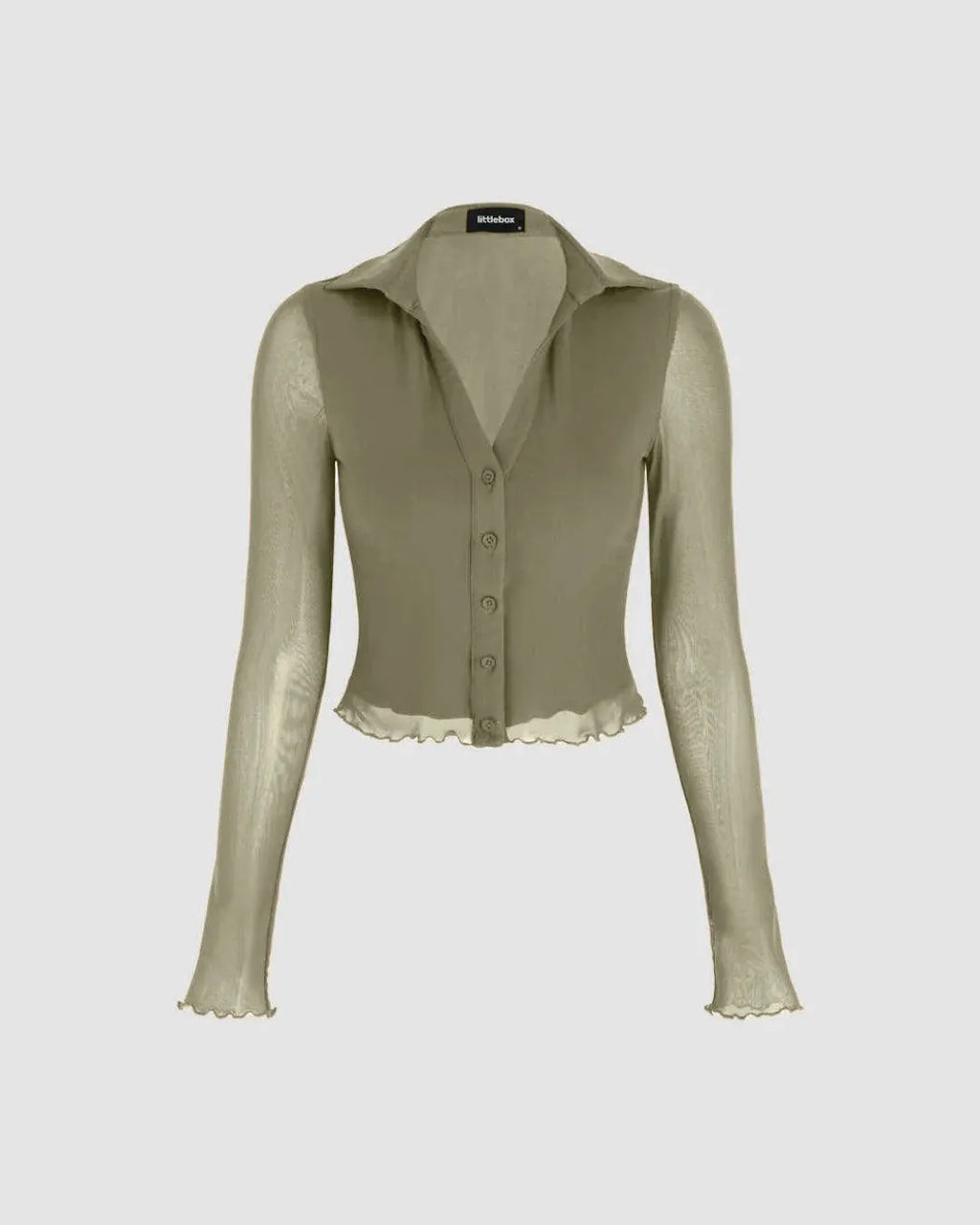 Collared Button Up Full Sleeve Herbal Green Shirt
