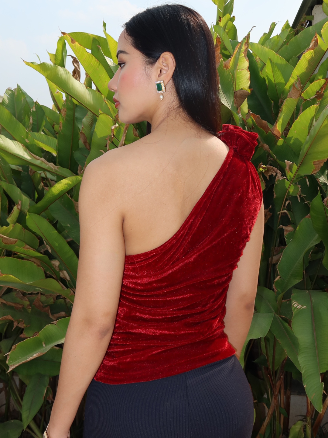 Stretchable Falling In Rose Top