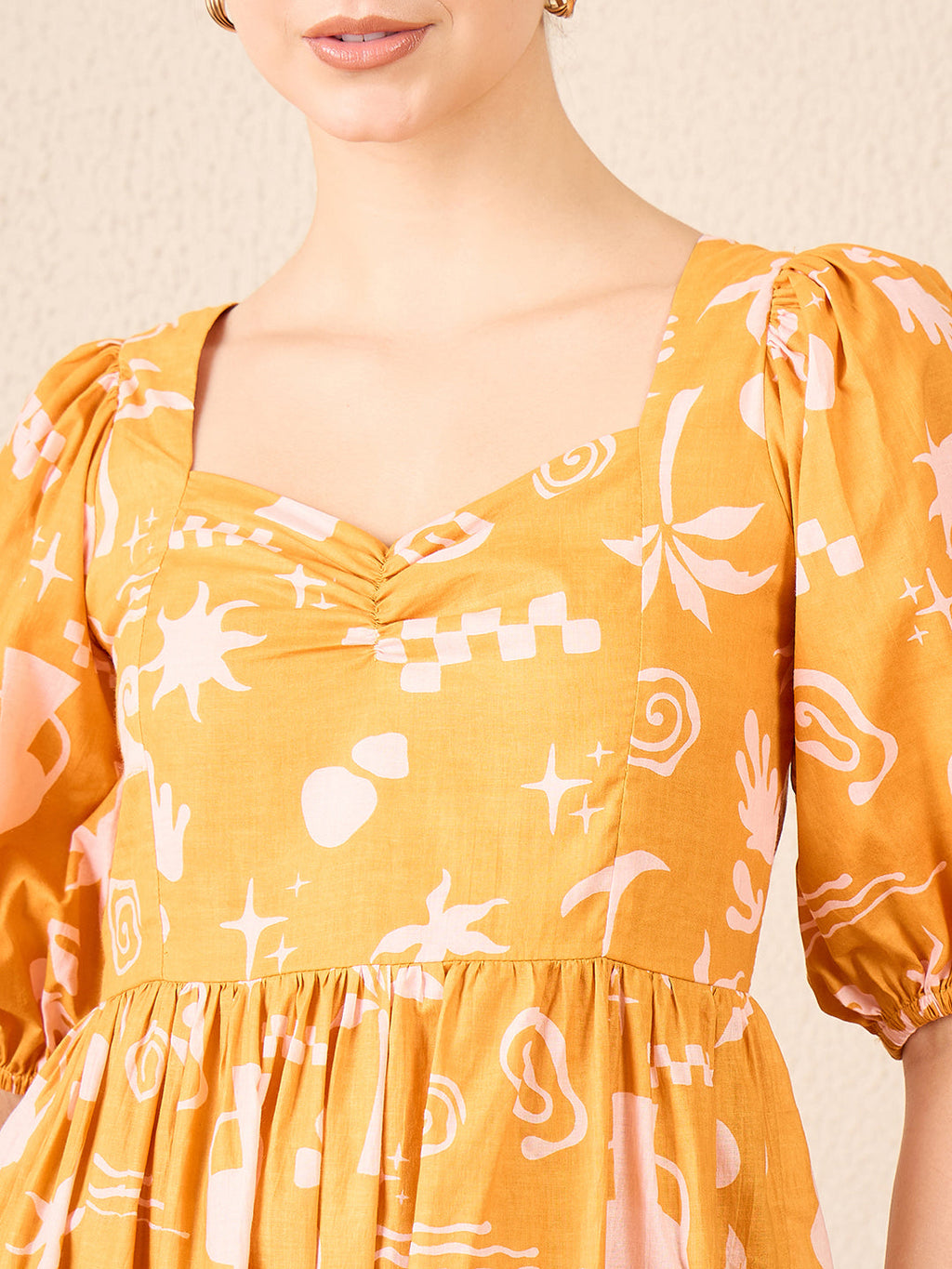 Cotton Tiered Midi Dress