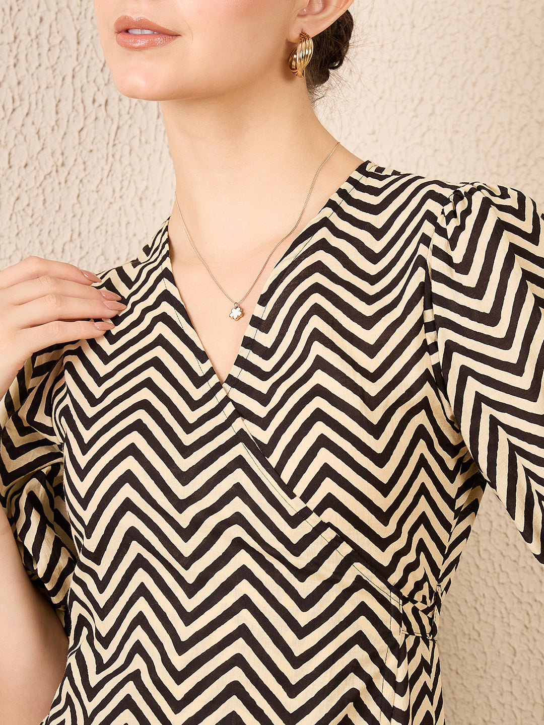 Pure Cotton Wrap Midi Dress