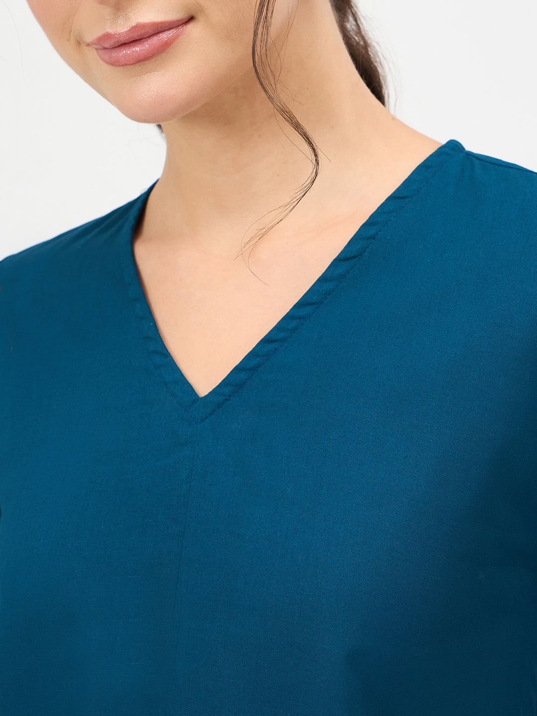 Pure Cotton A-Line Midi Dress
