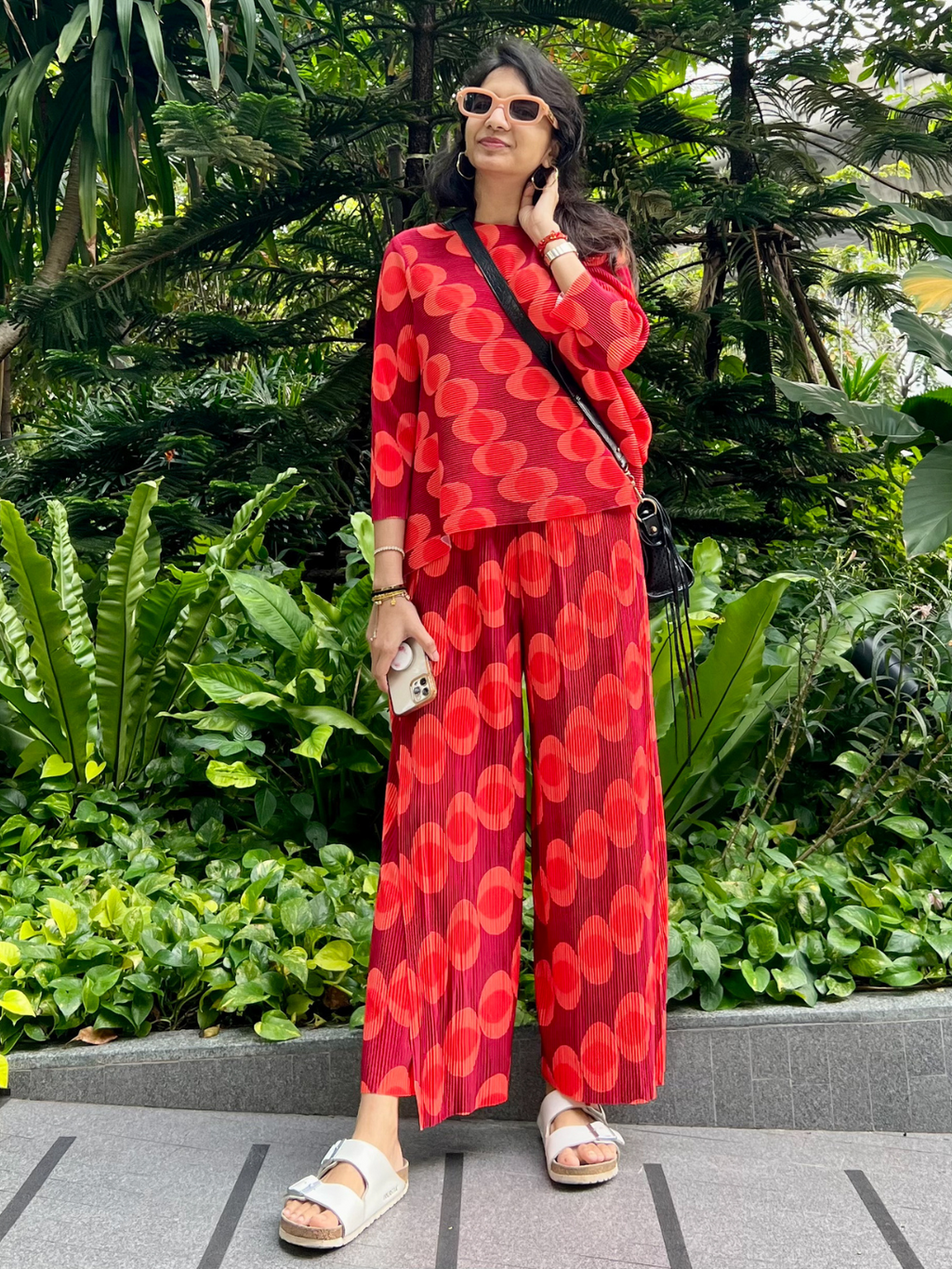 Pleated Pants with a Front Drape - Pinkkup