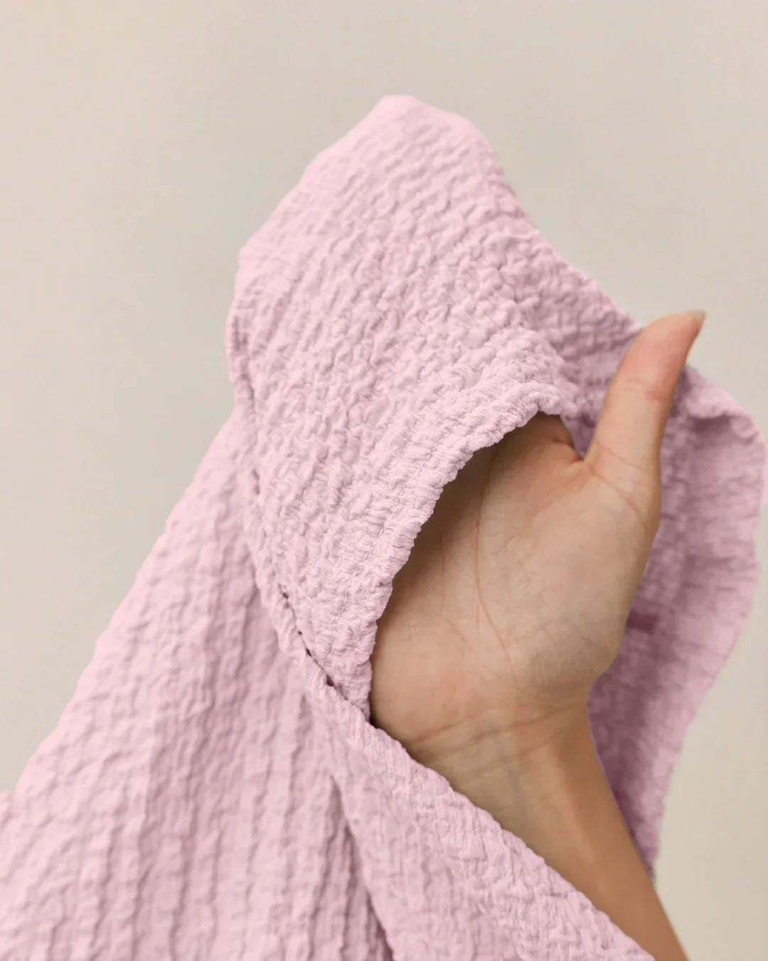 Textured Knit Boxy Fit Top in Baby Pink