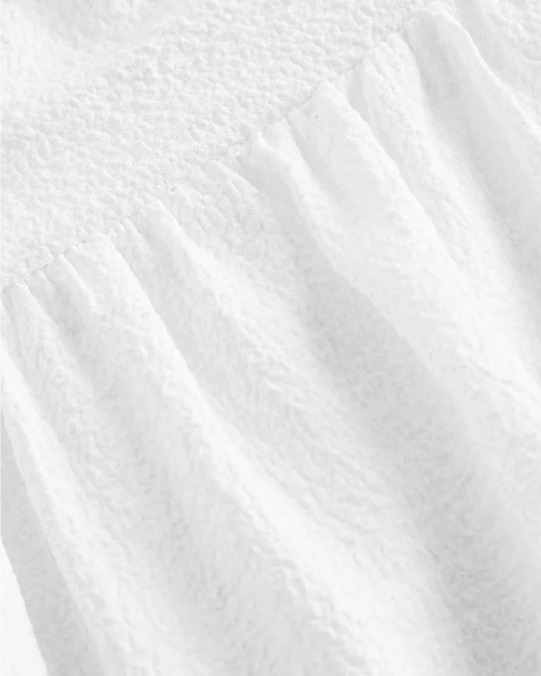 Off-Shoulder Ruffled Midi Dress with Puffed Sleeves In Off - White