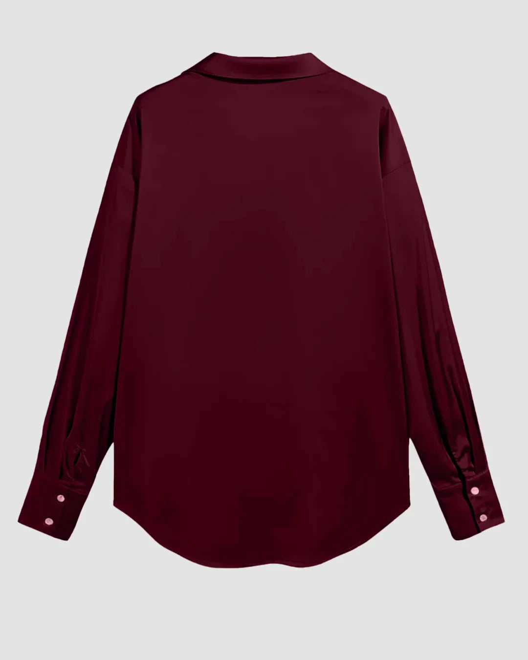 Maroon Relaxed Fit Collared Full Sleeve Shirt