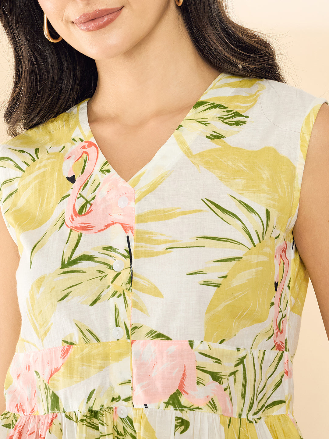 Pure Cotton Peplum Top