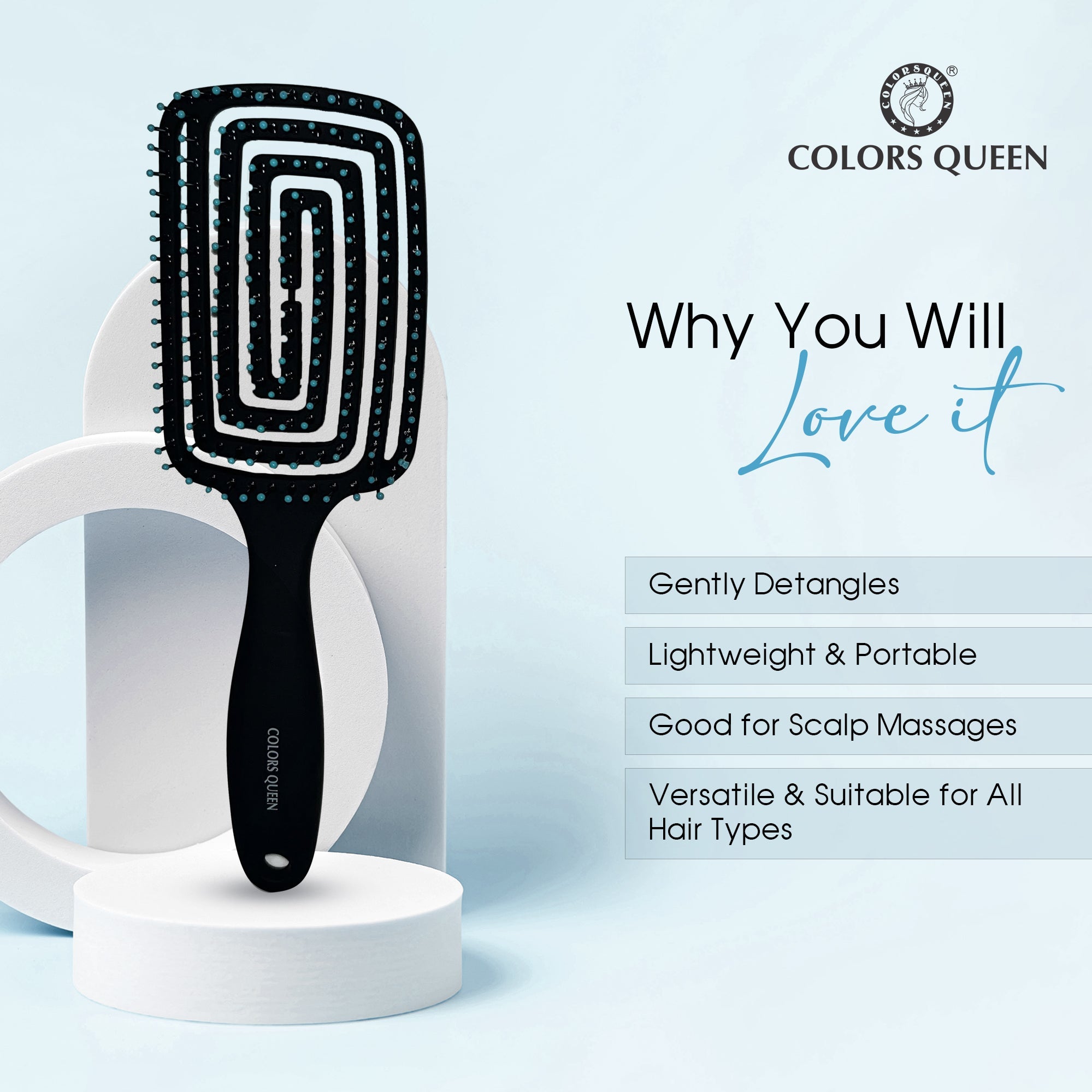 Rectangular Hair Brush | 1 PC