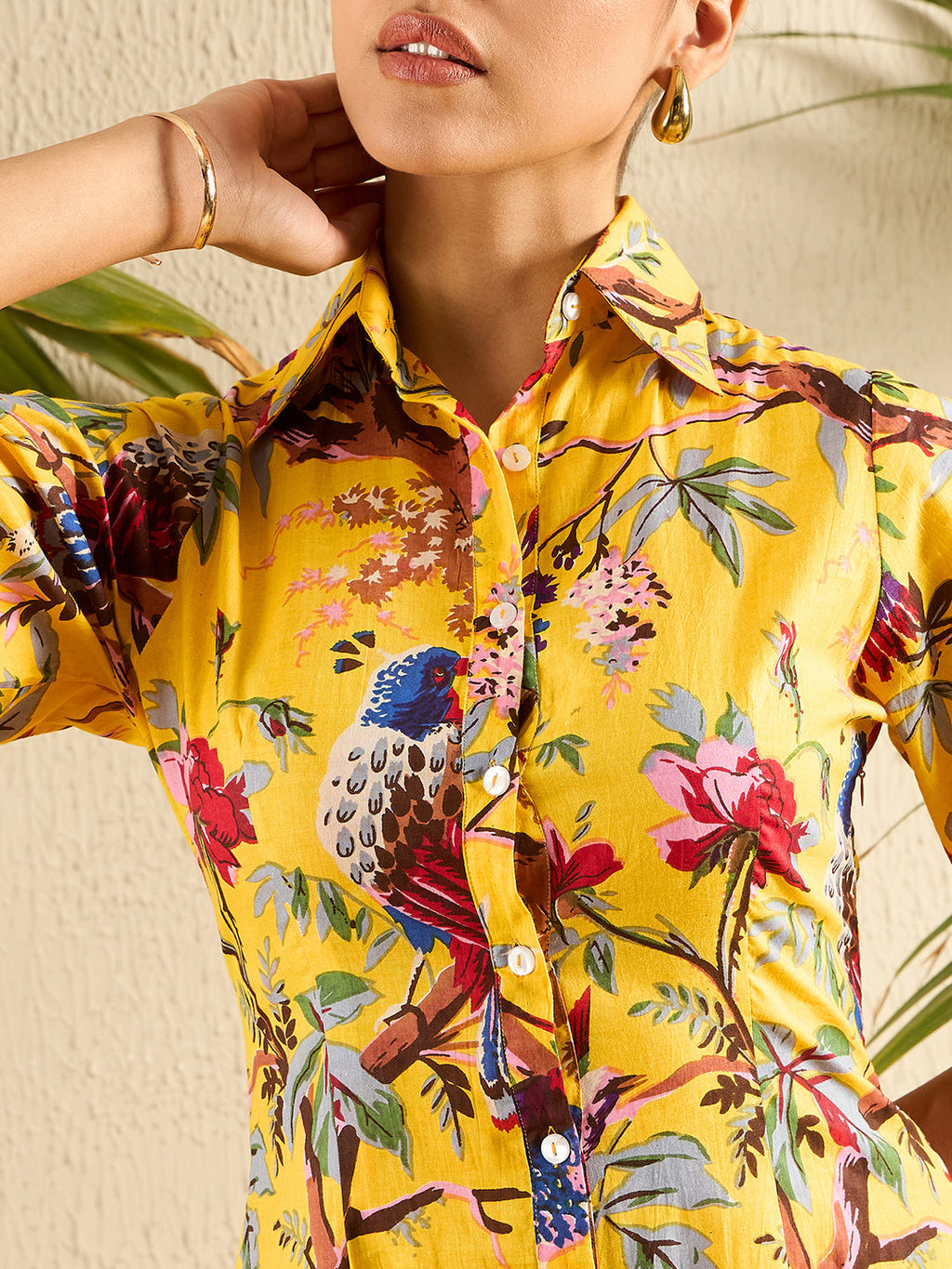 Fit and Flare Cotton Shirt Dress