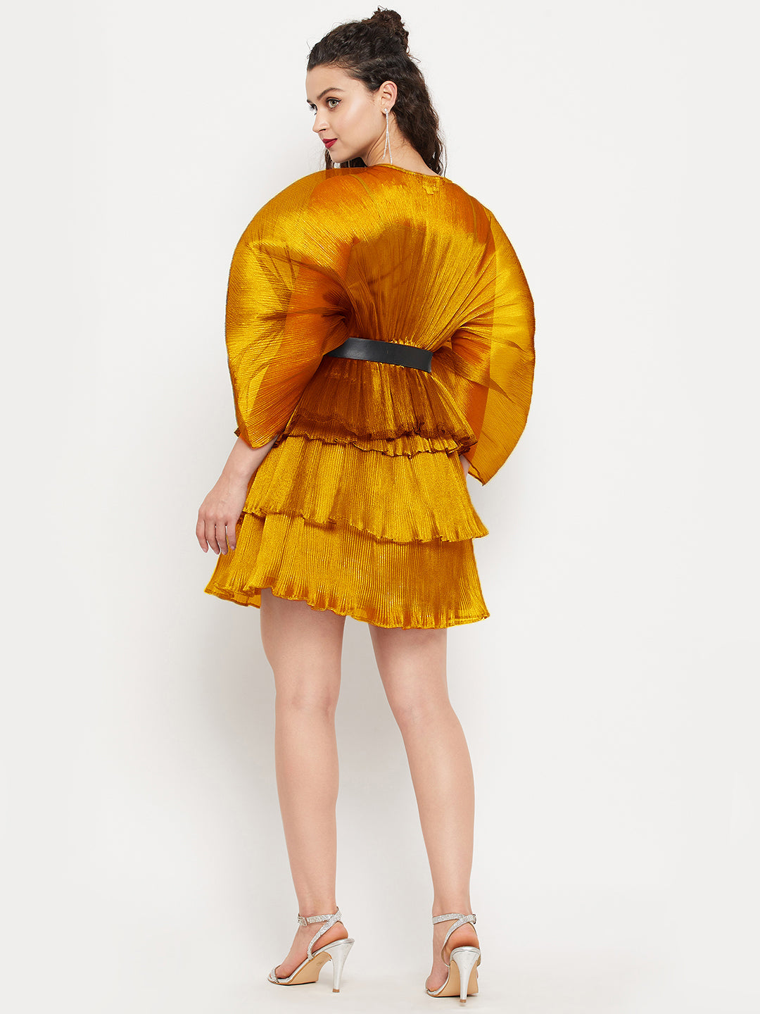 Short Ruffle Pleated Organza Skirt