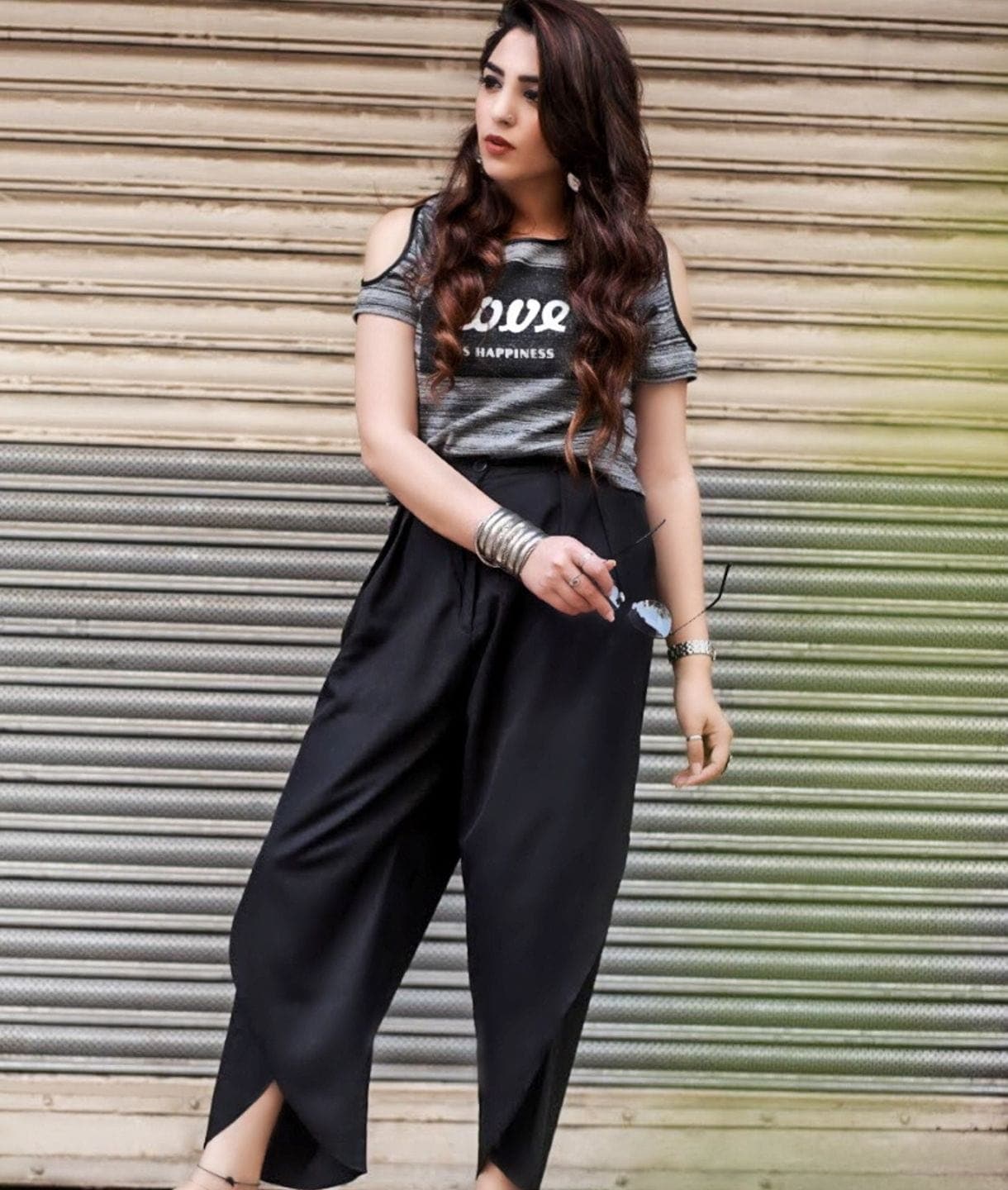 Adjustable Crepe Tulip Pants - Pinkkup