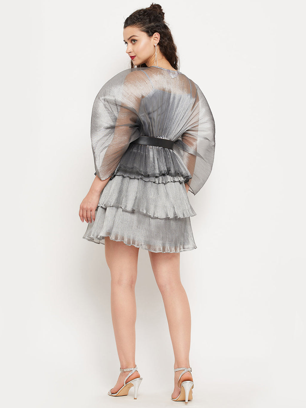 Short Ruffle Pleated Organza Skirt