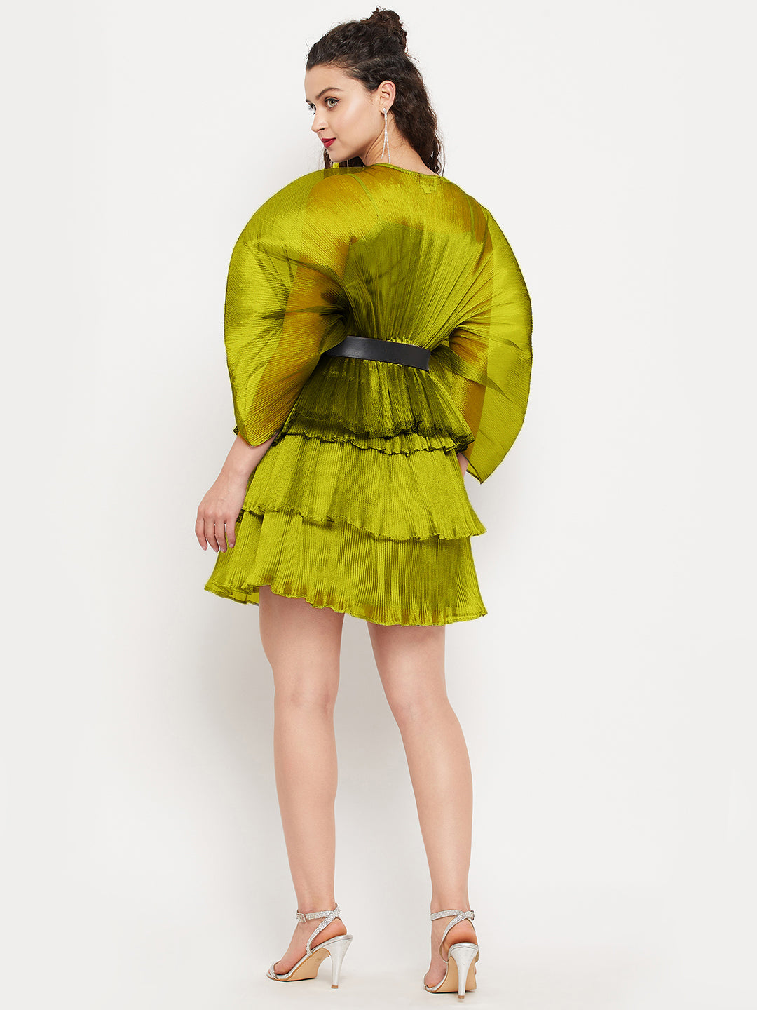 Short Ruffle Pleated Organza Skirt