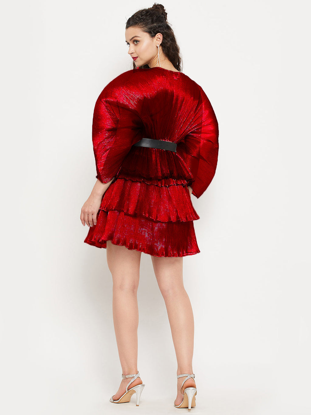 Short Ruffle Pleated Organza Skirt