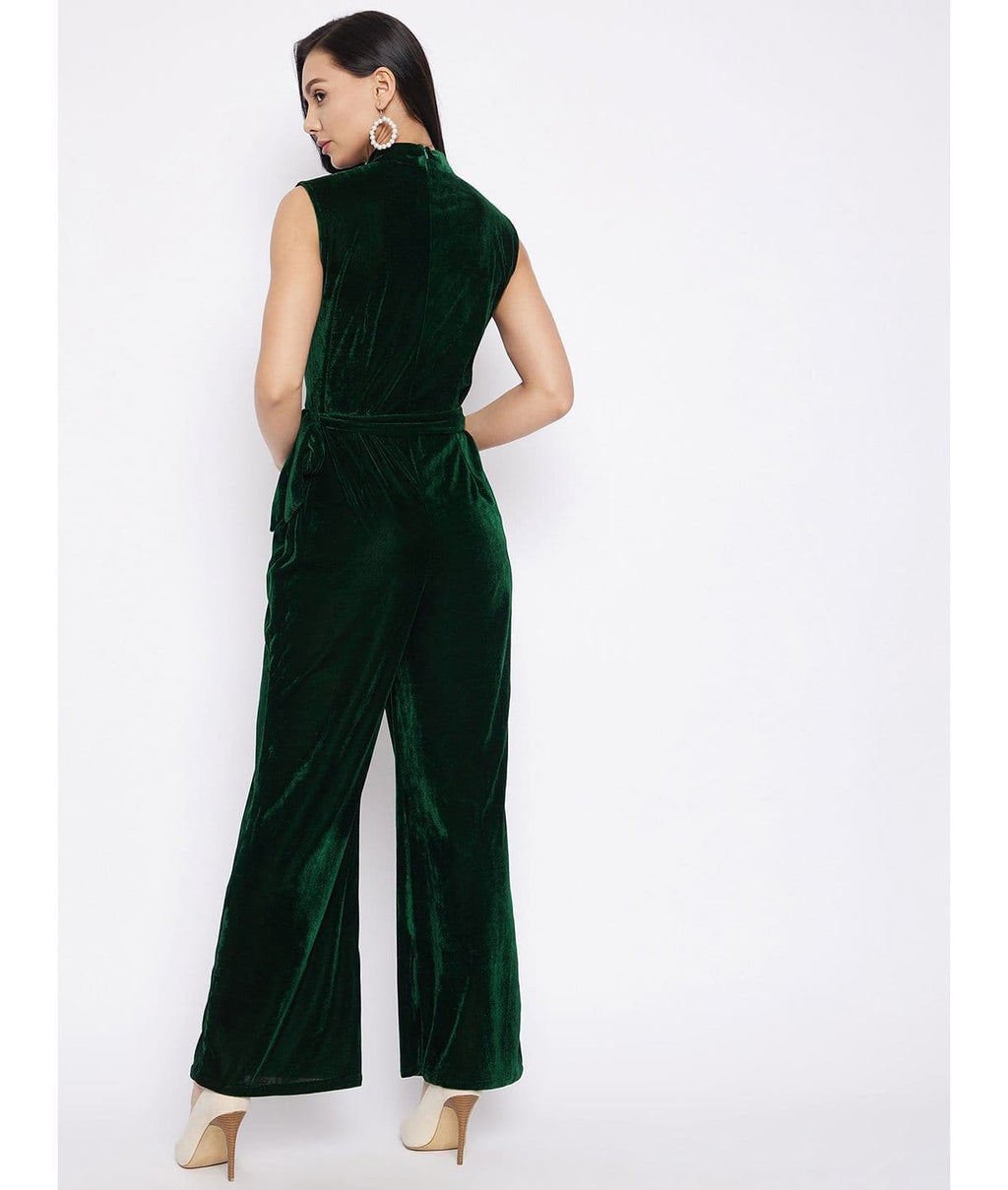 Stretchable Velvet Jumpsuit