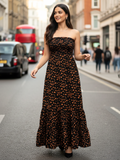 Strapless Smocked Maxi Dress - Pinkkup