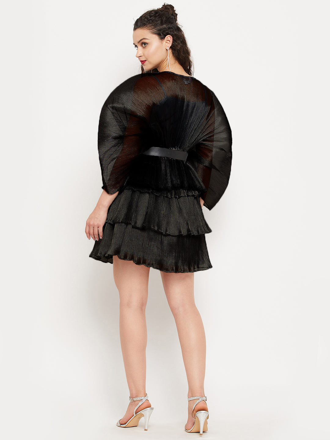 Short Ruffle Pleated Organza Skirt