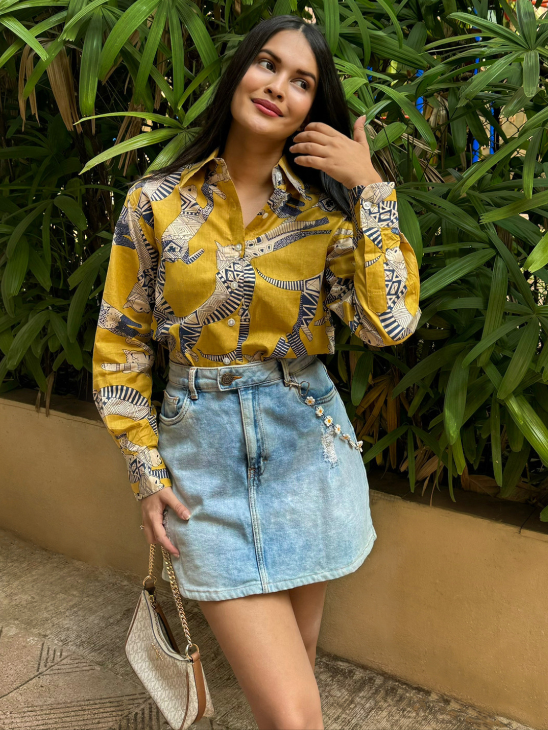 Printed Cotton Shirt - Pinkkup