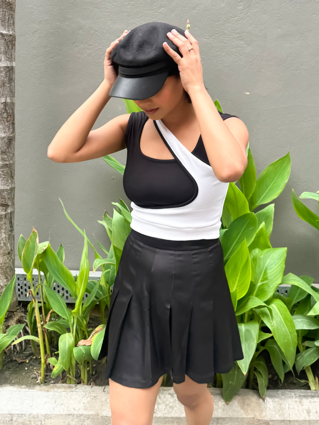 Stretchable Sleeveless Dual-Ribbed Top - Pinkkup