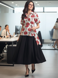 Pure Cotton Waist Tie-Up Shirt - Pinkkup