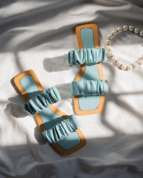 Classic City Girl Flats Brown & Blue