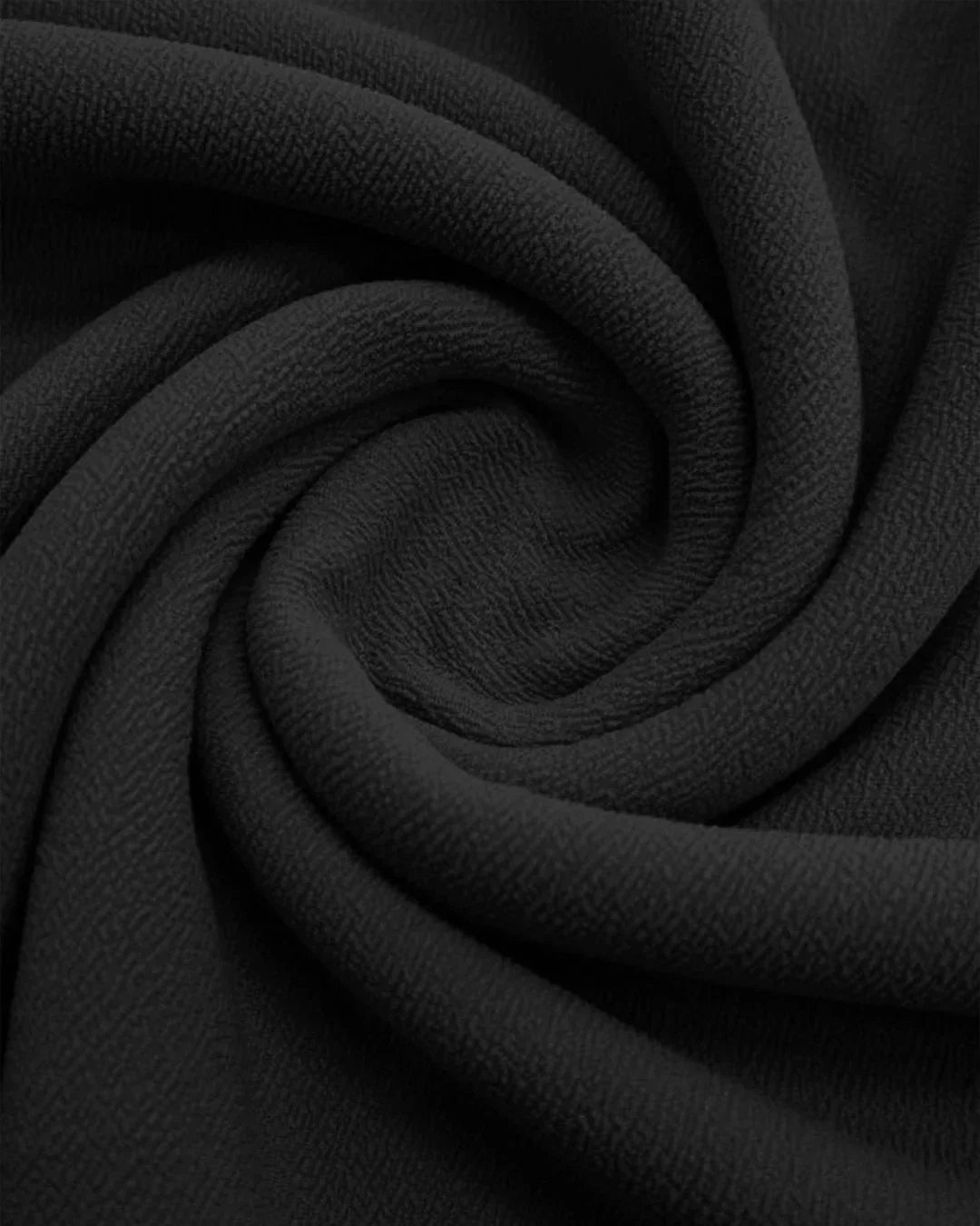 High-Waist Seam-Front Wide-Leg Trousers in Black