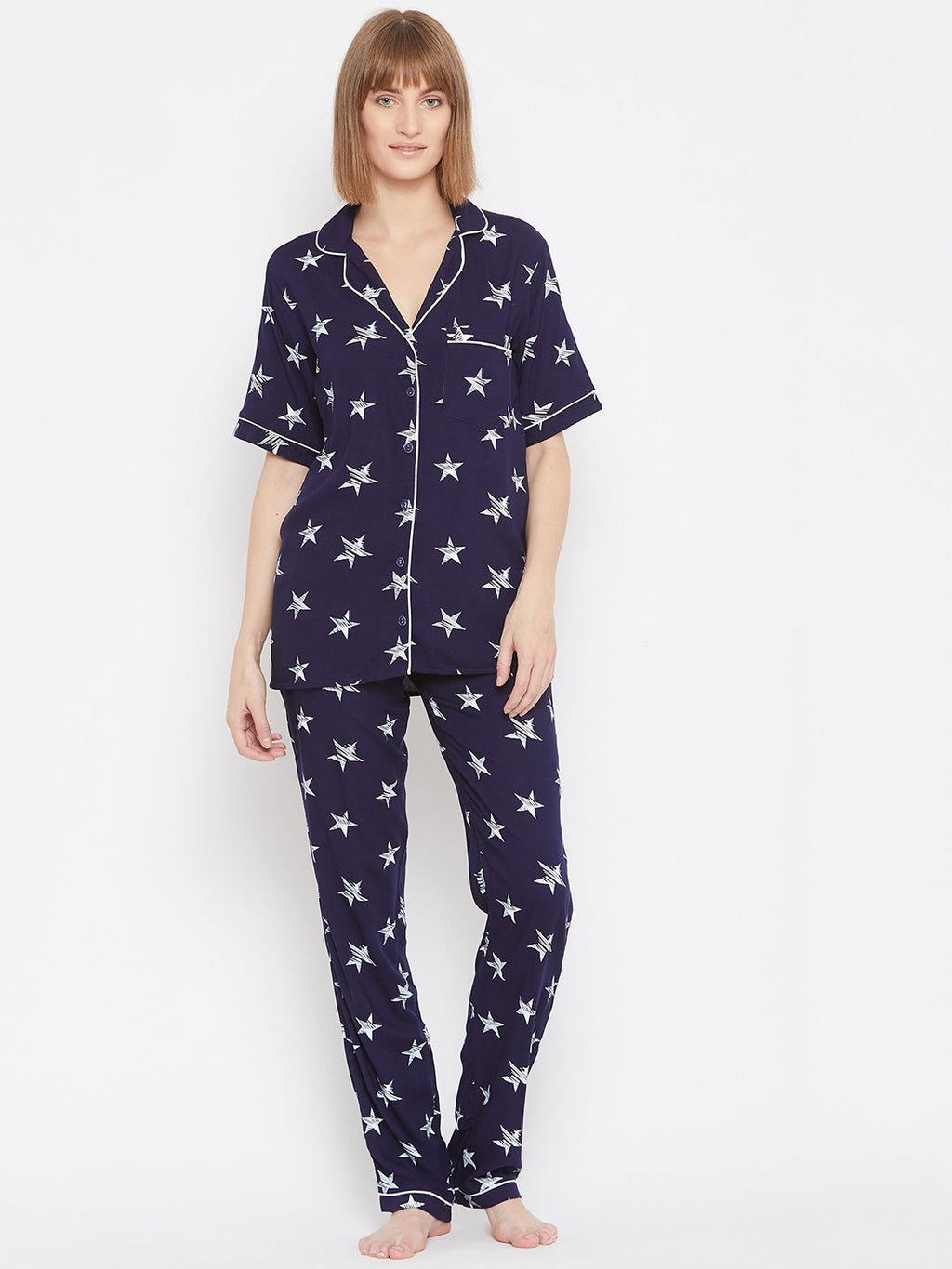 Printed Cotton Night Suit