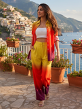 The Alia Set - Shaded Cotton Linen 2 Piece Set - Pinkkup