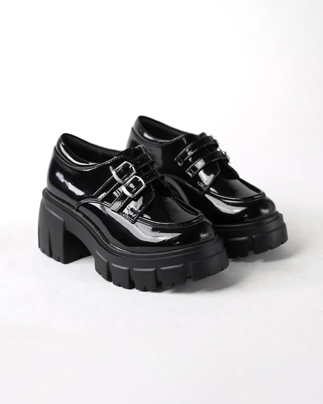 Vintage Style Chunky Black Oxfords
