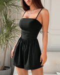 Black Spaghetti Strap Mini Dress