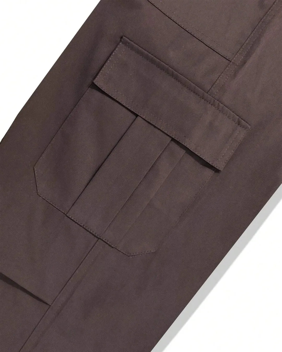 Men Brown Straight Leg Cargo Pants