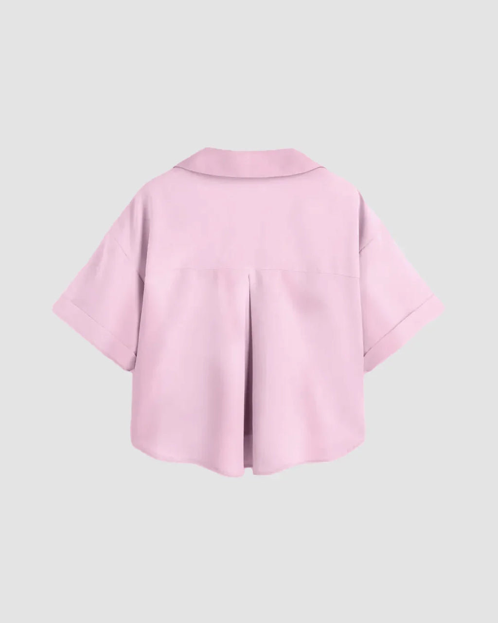 Pink Relaxed Collar Pocket Shirt