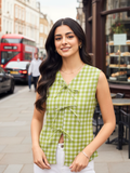 Pure Cotton Top with Tie-Up Detailing - Pinkkup