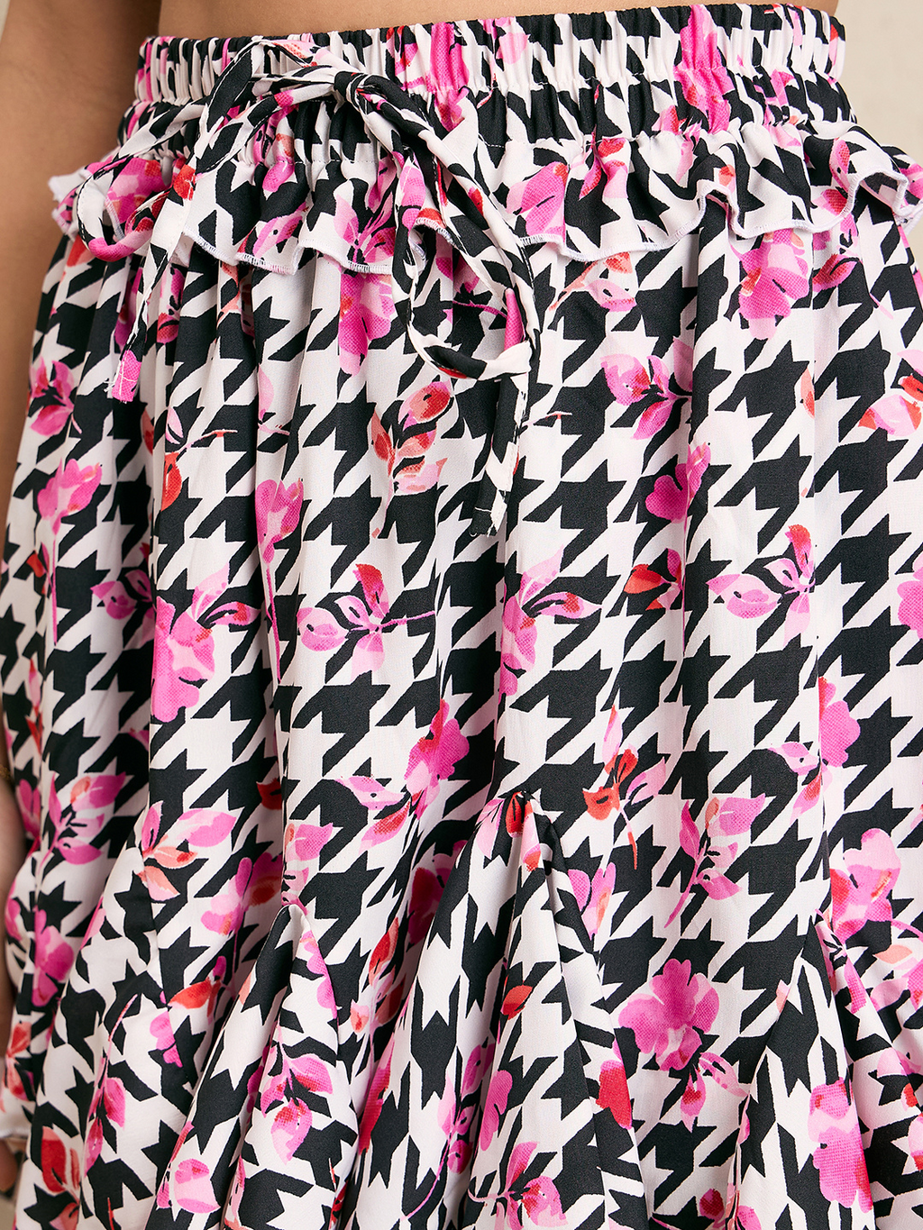 Printed Ruffled Skorts