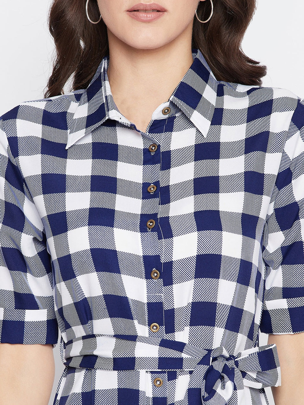 Collar Buttoned Down Shirt Maxi Dress