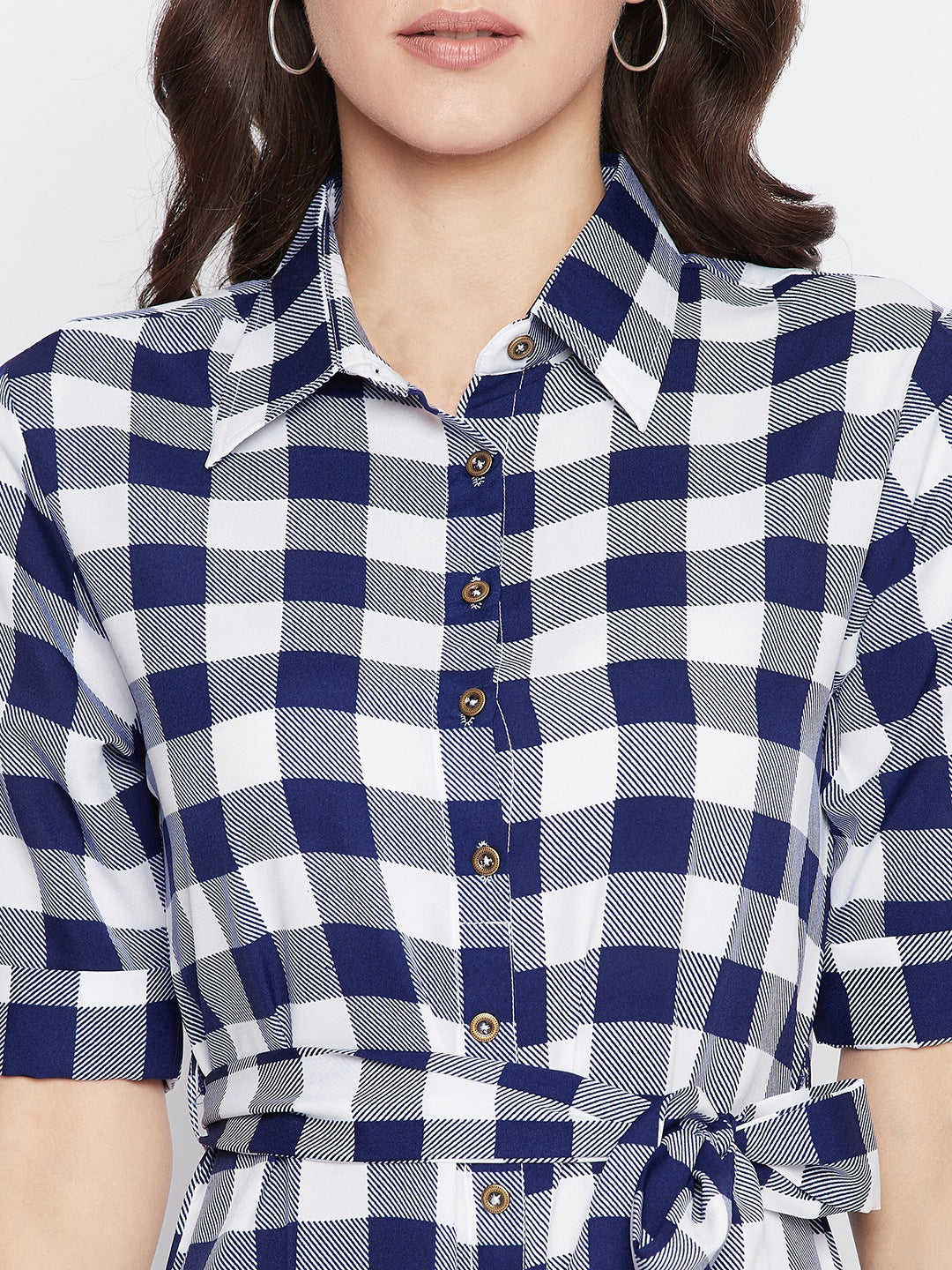 Collar Buttoned Down Shirt Maxi Dress
