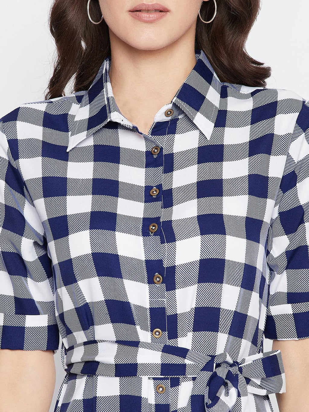 Collar Buttoned Down Shirt Maxi Dress