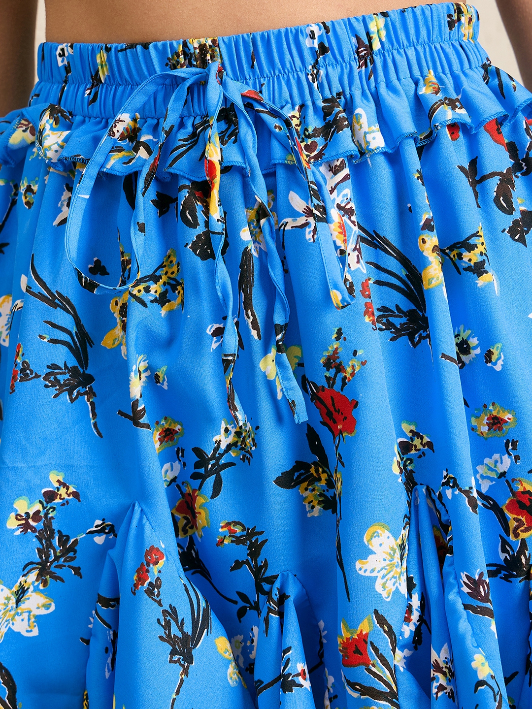 Printed Ruffled Skorts