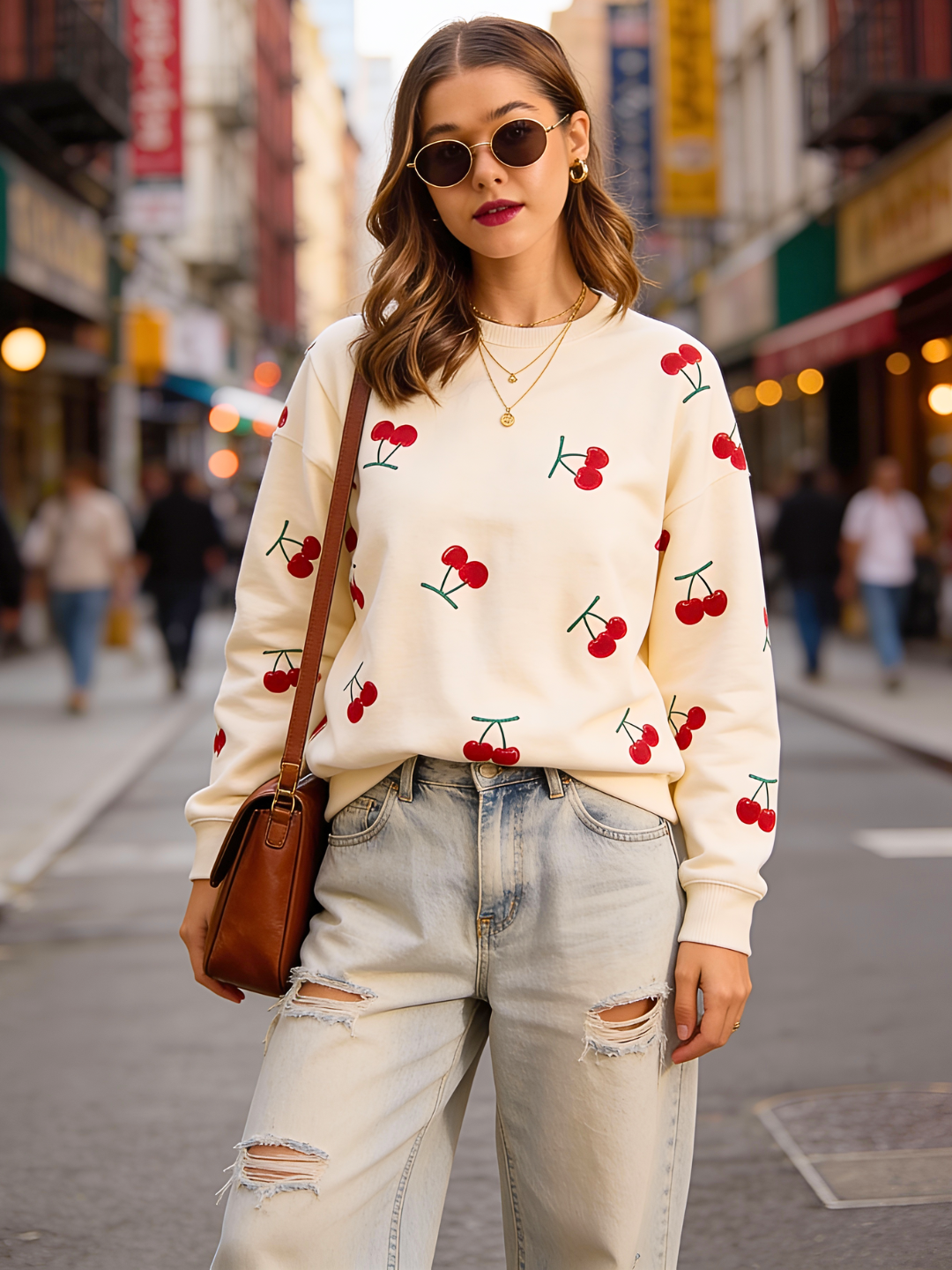 Printed Sweatshirt - Pinkkup