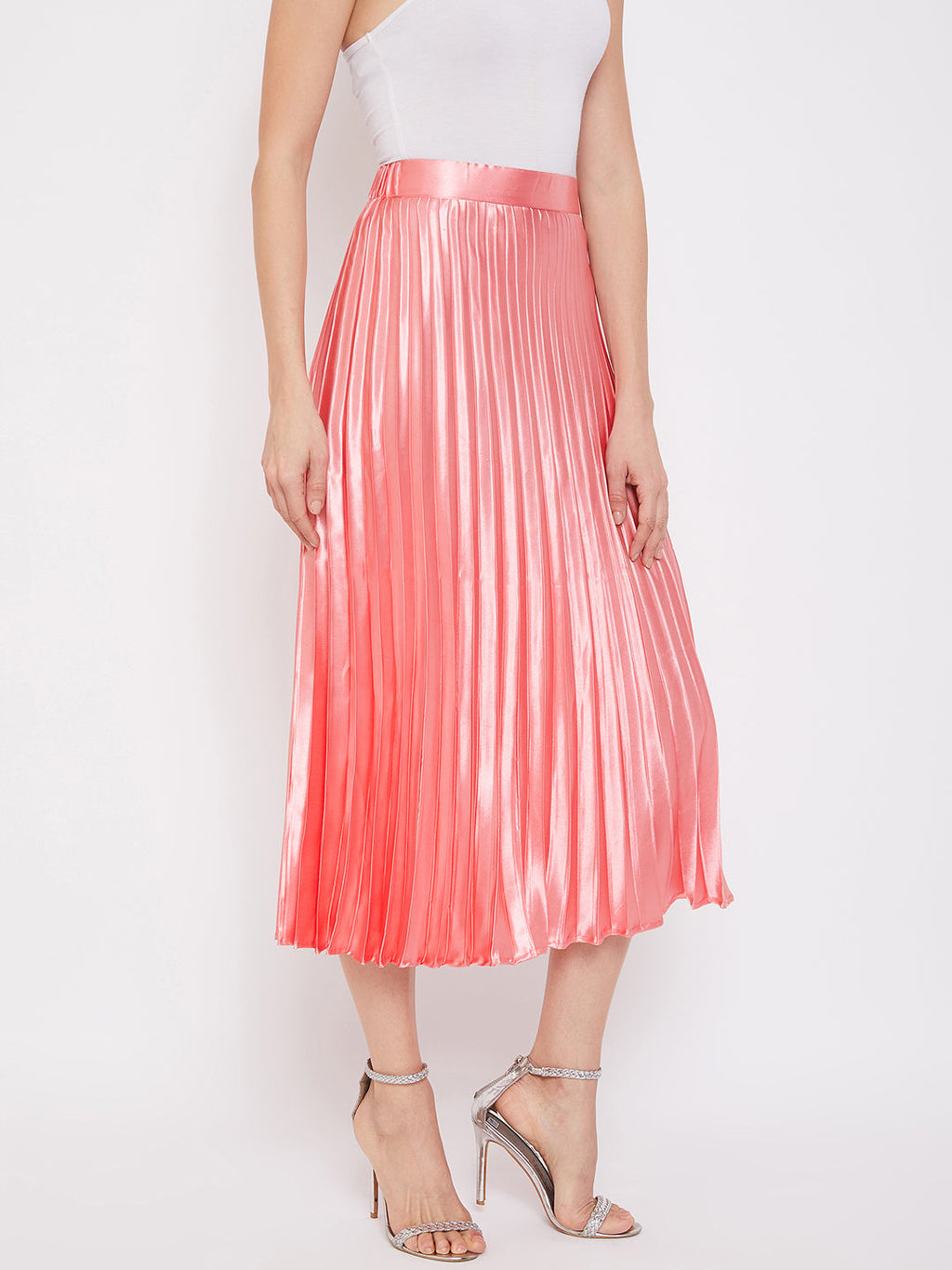 Pleated Midi Skirt