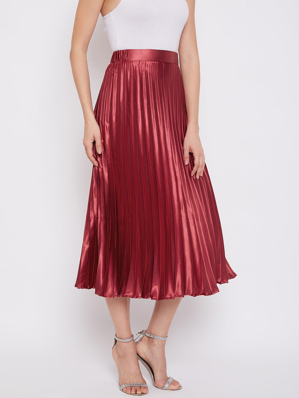 Pleated Midi Skirt