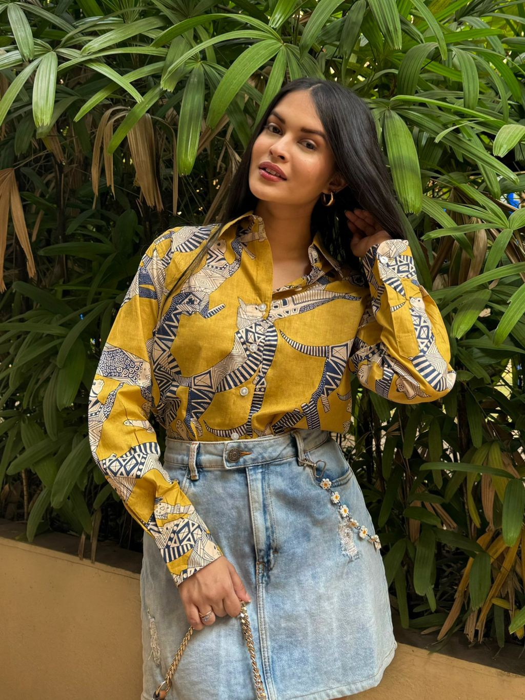 Printed Cotton Shirt - Pinkkup