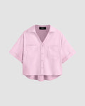 Pink Relaxed Collar Pocket Shirt